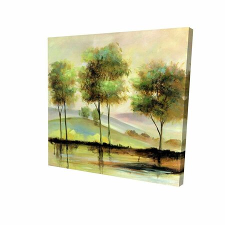 FONDO 32 x 32 in. Trees Near The Lake-Print on Canvas FO2788209